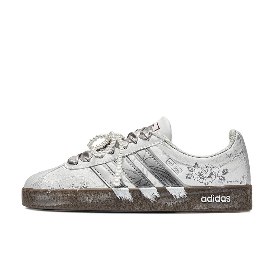 Adidas Adidas VL COURT 2.0 Flower Creek Cushioning Abrasion Resistant Cushioning, Wear Resistant Low top Skateboard Shoes
