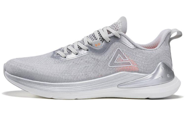 PEAK Rive 003 Fabric Cushioning Slip Resistant Abrasion Resistant Low top Running Shoes Men's Gray White