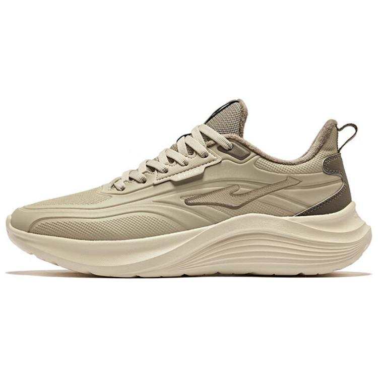 Erke Mingyu 2 Comfortable Fleece Lined Abrasion Resistant Thermal Low top Running Shoes Men's Light Linen Brownstone