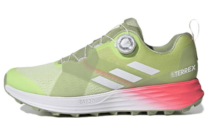 Adidas Adidas Terrex Two Boa Trail Running Comfortable Slip Resistant Abrasion Resistant Low top Running Shoes Men's Green