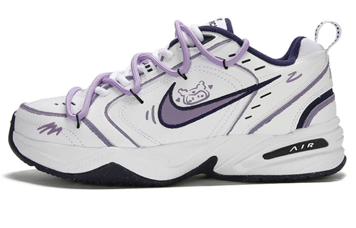 Nike Nike Air Monarch 4 Absolute Purple Height Increasing Height Increasing Low top Chunky Sneakers Unisex White Purple