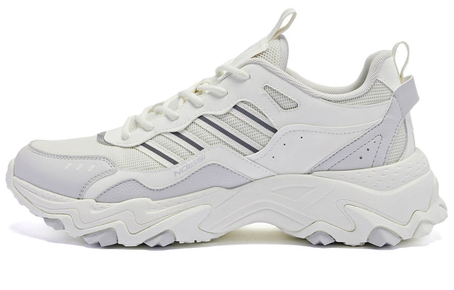 QIAODAN Comfortable Thermal Abrasion Resistant Low top Running Shoes Men's White Gray
