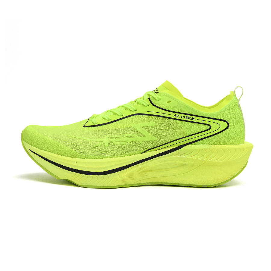 ZASK Low top Carbon Nylon Plate Casual Marathon Training Physical Fitness Test & Exam Running Shoes Unisex Neon Green