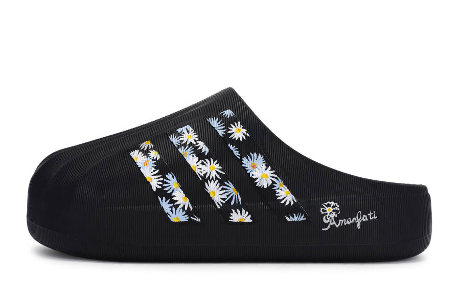 Adidas Originals AdiFOM SUPERSTAR MULE Abrasion Resistant Closed Toe Slippers Unisex Black White Blue