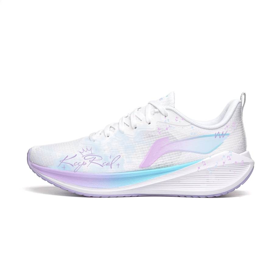 Li-Ning Li Ning Wuyue Cushioning Support Balance Cushioning Support Balance Low top Casual Running Shoes Women's Blue Purple