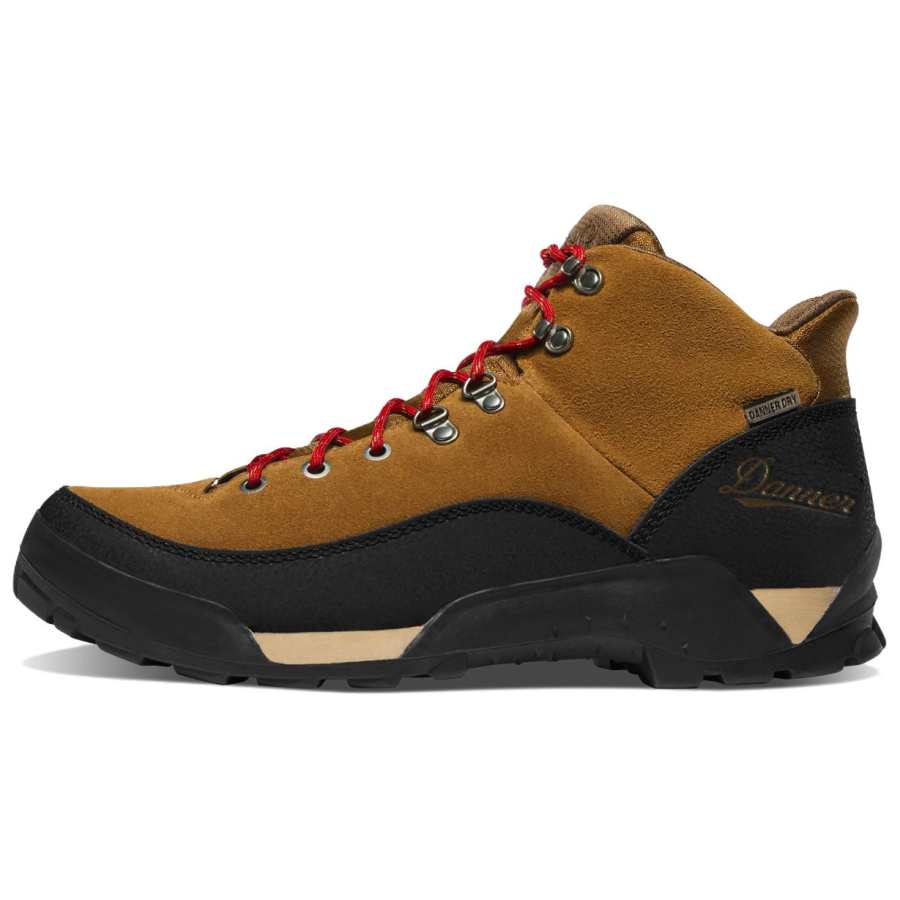 Danner Non Slip And Waterproof, Breathable, And Quick Dry Mid top Outdoor Shoes Men's Brown Red