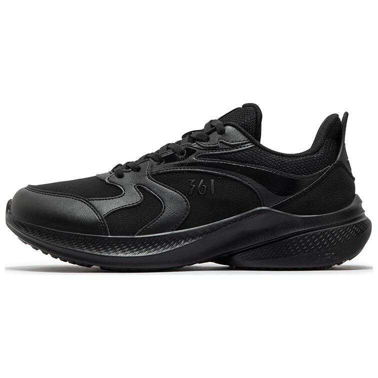 361° Abrasion Resistant Lightweight Rebound Low top Casual Running Shoes Men's Black Gray