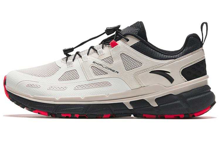 Anta Leaping Ridge Abrasion Resistant Breathable Low top Running Shoes Men's White Black