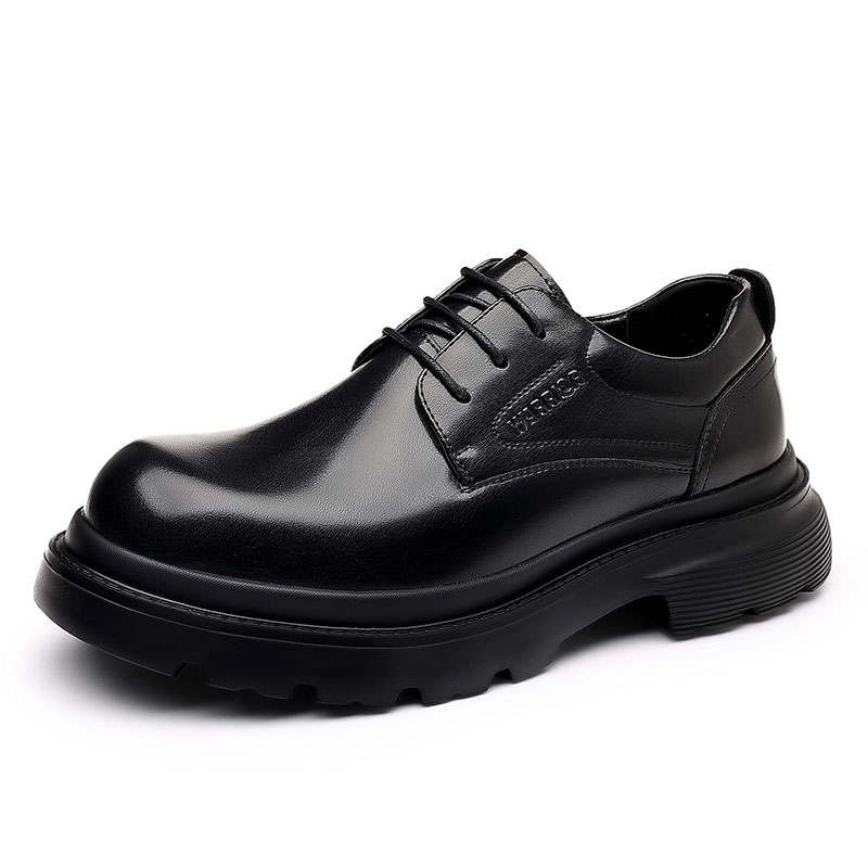 WARRIOR Warrior Round Tip Platform Derby Shoes Lightweight Foam Sole Men's