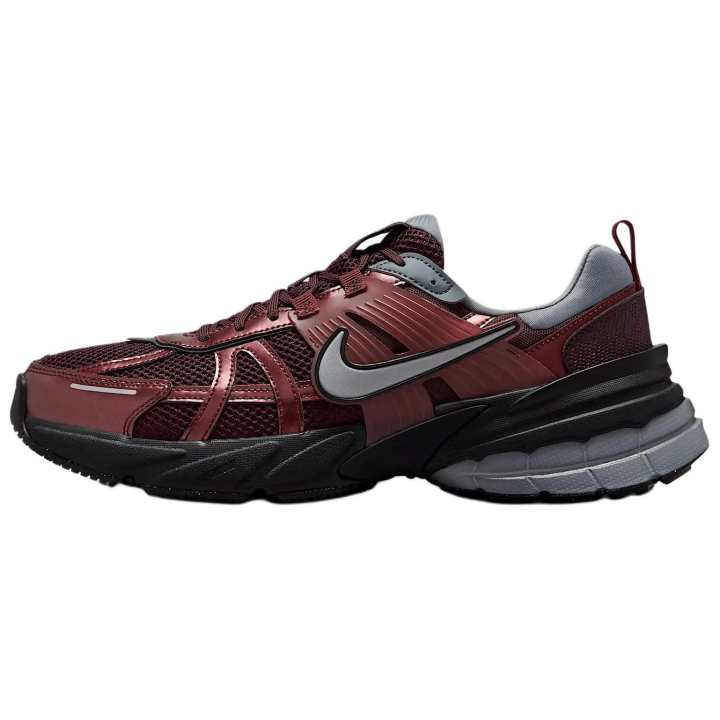 Nike Nike V2K Run Slip Resistant Abrasion Resistant Low top Casual Running Shoes Men's Dark Red