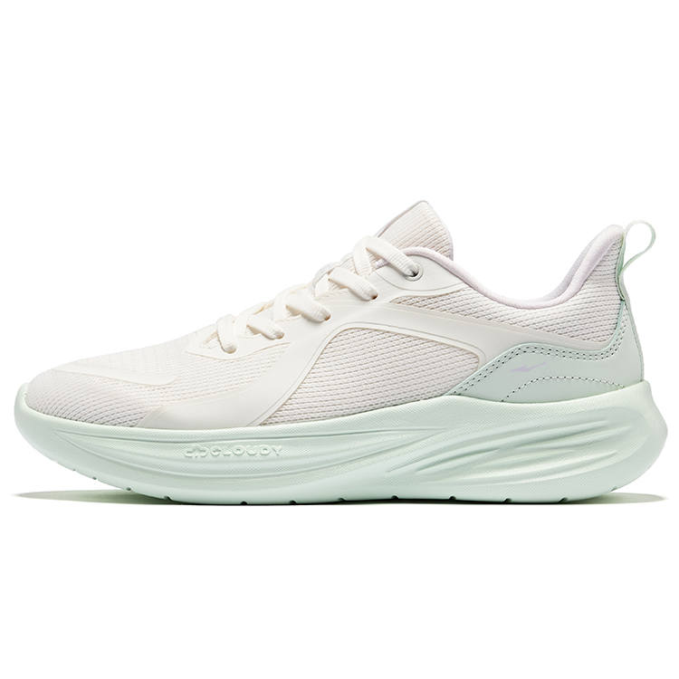 Erke Cushioning Breathable Low top Casual City Commuting Running Shoes Women's Microcrystal White Purified Water