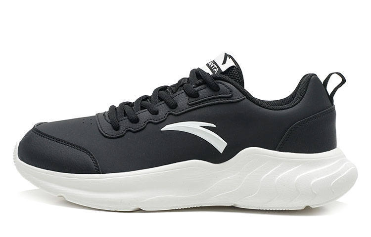 Anta Running Collection Slip-Resistant Breathable Low-Top Running Shoes Men's Black White