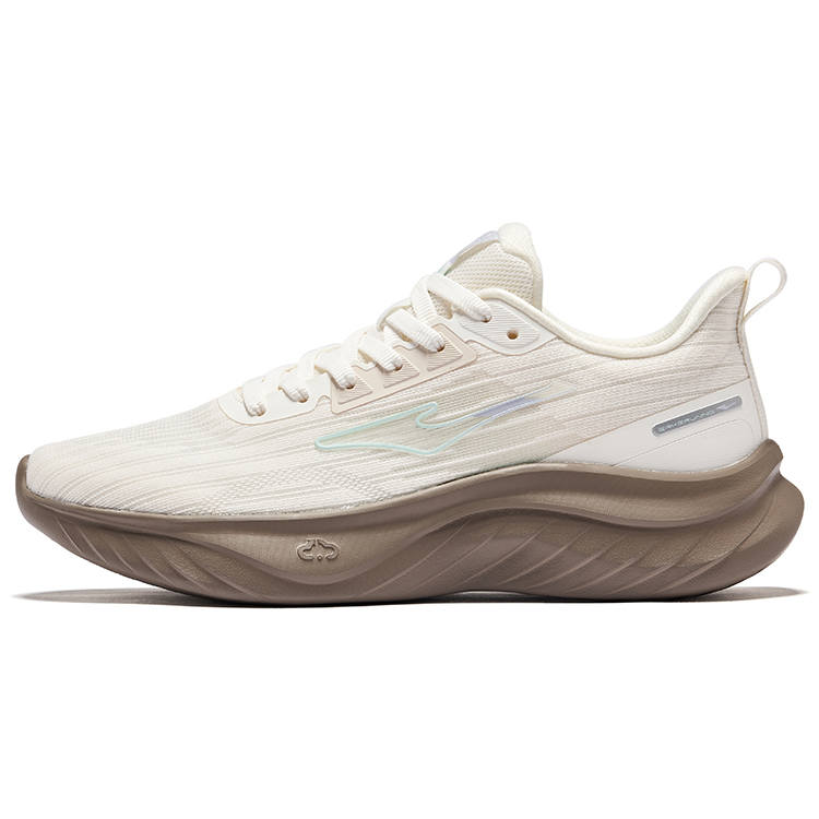 Erke Riding The Wind Cushioning Breathable Low top Running Shoes Women's Beige Brown
