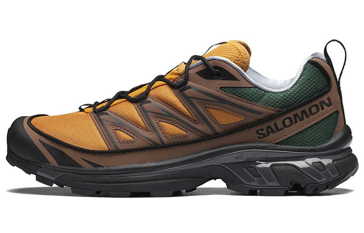 SALOMON XT 6 Mesh Slip Resistant, Abrasion Resistant, Lightweight Low top Running Shoes Unisex Yellow Brown Green