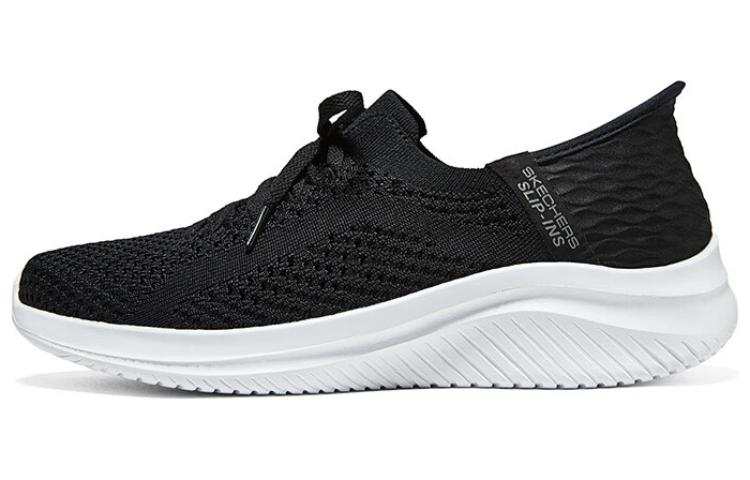 Skechers Cushioning Abrasion Resistant Breathable Low top Running Shoes Men's Black White
