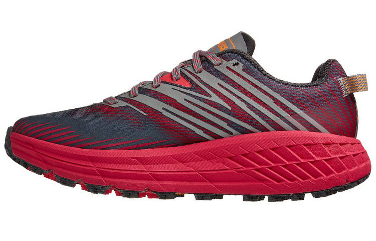 HOKA ONE ONE Speedgoat 4 Fabric Cushioning Breathable Cushioning Breathable Low top Running Shoes Women's Red Gray
