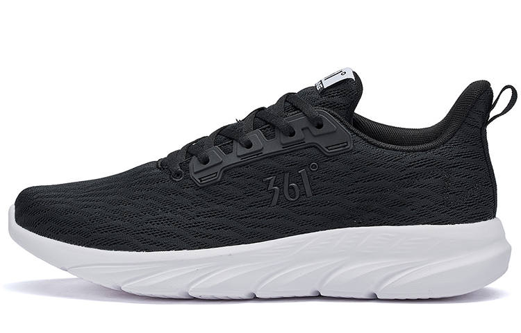 361° Cushioning Abrasion Resistant Cushioning, Wear Resistant Low top Running Shoes Men's Black White