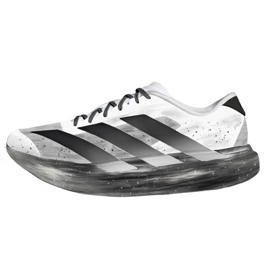 Adidas Adidas Adizero Evo SL Cushioning Abrasion Resistant Cushioning, Wear Resistant Low top Running Shoes Men's Gray White