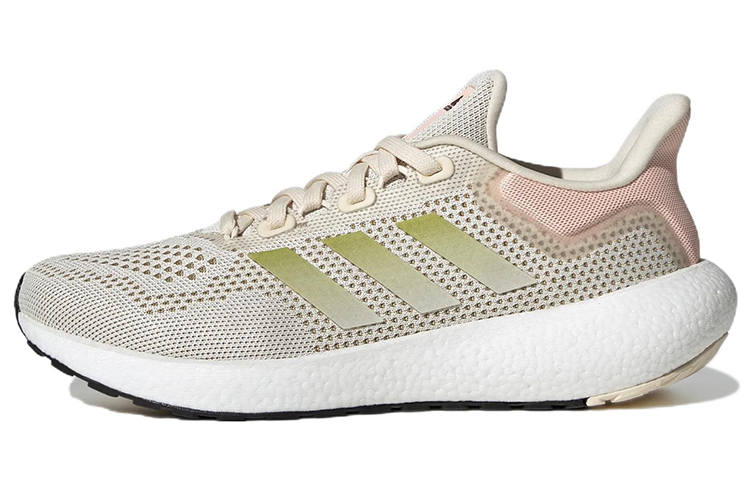 Adidas Adidas Pureboost 22 Comfortable Abrasion Resistant Low top Running Shoes Women's Beige Pink