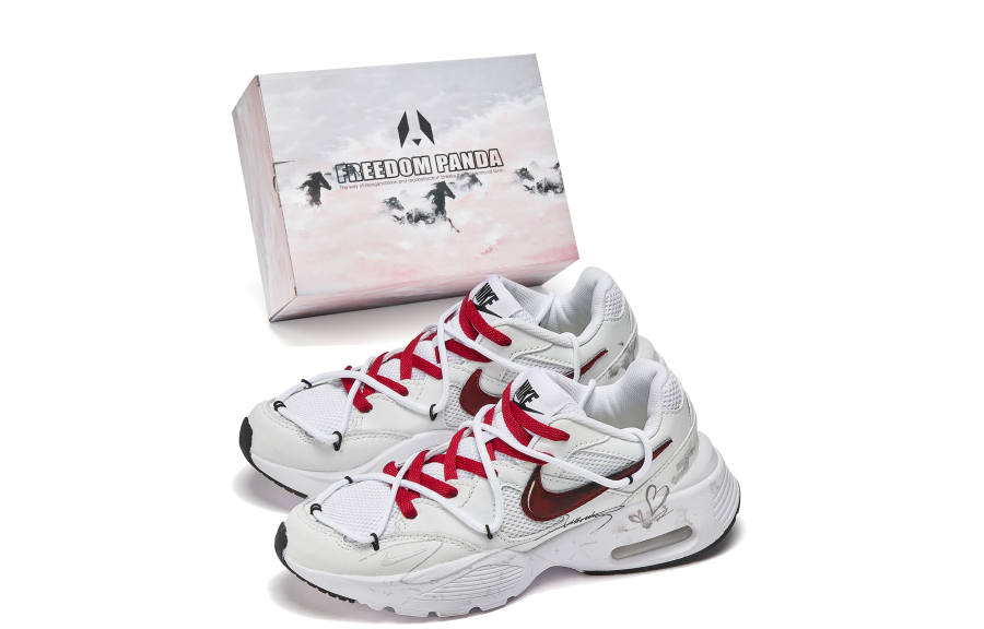 Nike Nike Air Max Fusion Slip Resistant Slip Resistant Low top Running Shoes Running Shoes Women's Red White