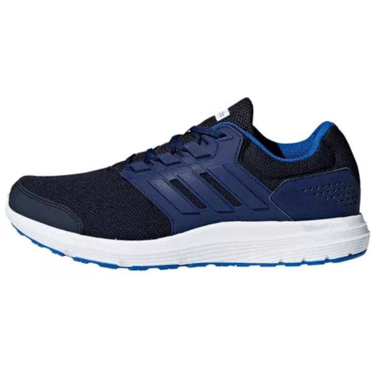 Adidas Adidas Galaxy 4 Slip Resistant Abrasion Resistant Low top Running Shoes Men's Marine Blue
