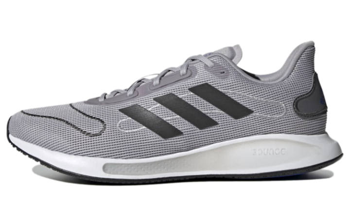Adidas Adidas Galaxar Run Fabric Breathable Low top Running Shoes Men's Gray Black