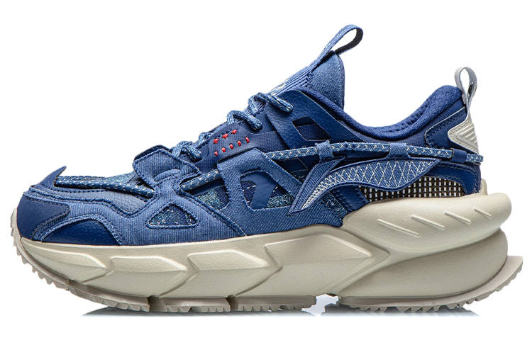 Li-Ning Li Ning Comfortable And Trendy Running Shoes Men's Navy