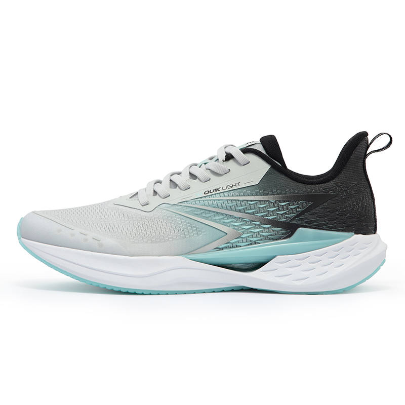 361° FlyFish Cushioning Slip Resistant Breathable Lightweight Low top Running Shoes Men's Gray Green Black