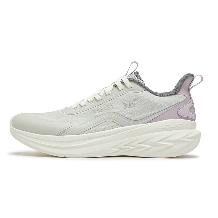 361° Flying Feather 3.0 Abrasion Resistant, Breathable, Slip Resistant Low top Running Shoes Women's Beige Purple