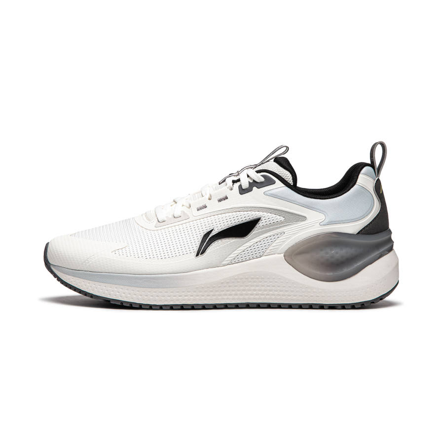 Li-Ning Li Ning Eazgo V2 Cushioning, Wear Resistant Low top Casual Running Shoes Men's White Gray