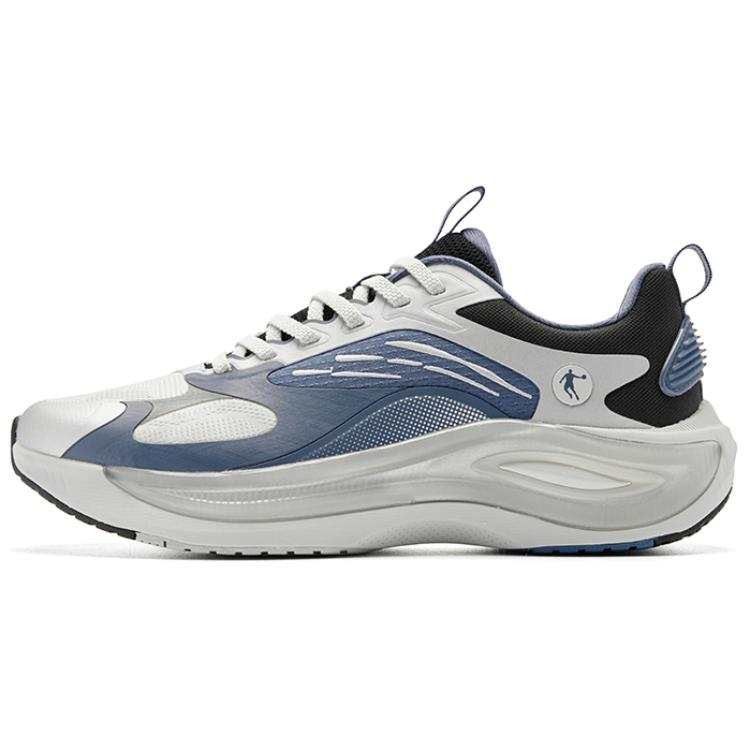 QIAODAN Cushioning Breathable Cushioning Breathable Low top Running Shoes Men's Gray Blue