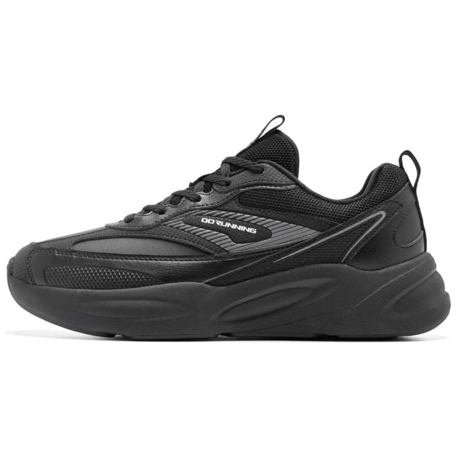 QIAODAN Slip Resistant Abrasion Resistant Low top Running Shoes Women's Black Gray