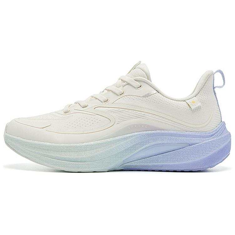 QIAODAN Infinity 7.0 Slip Resistant Breathable Cushioning Low top Sprint Running Shoes Women's White Blue