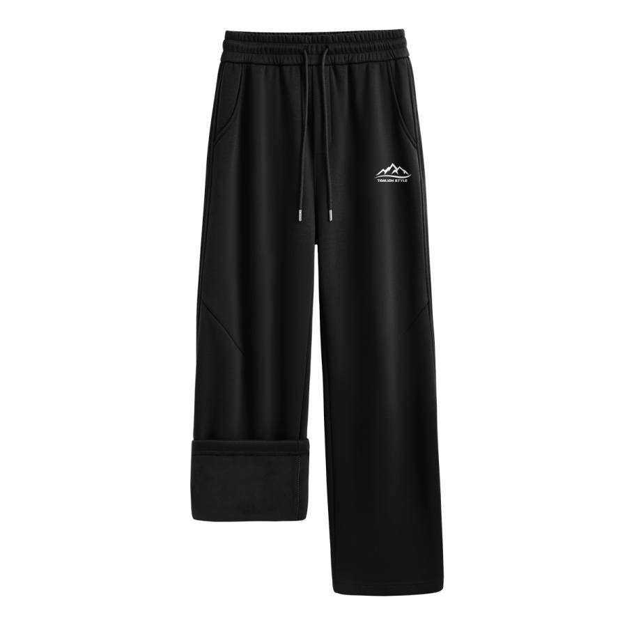 Tonlion Casual Pants Unisex Thickened And Fleece Lined Scimitar Pants