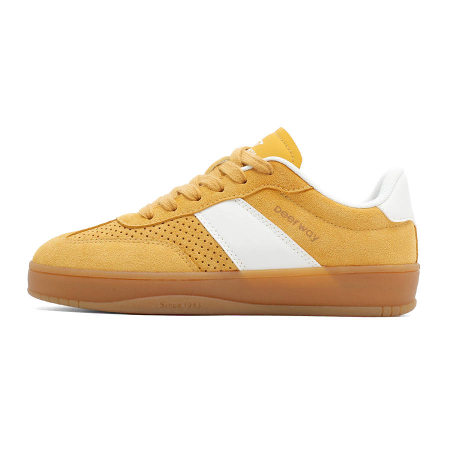 DEERWAY Low top German Army Trainers Women's Yellow White