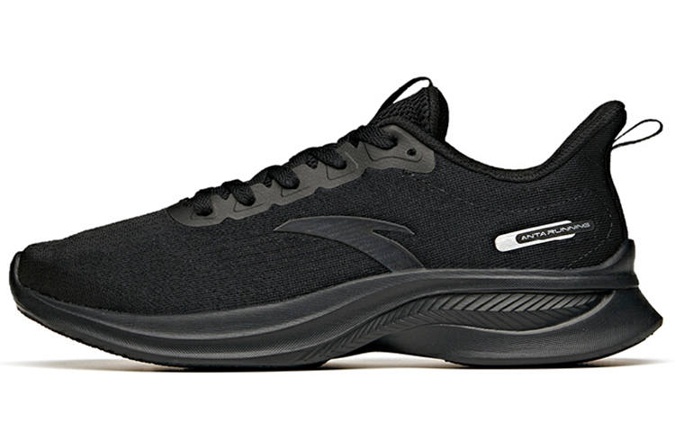 Anta Slip Resistant Abrasion Resistant Cushioning Low top Running Shoes Black