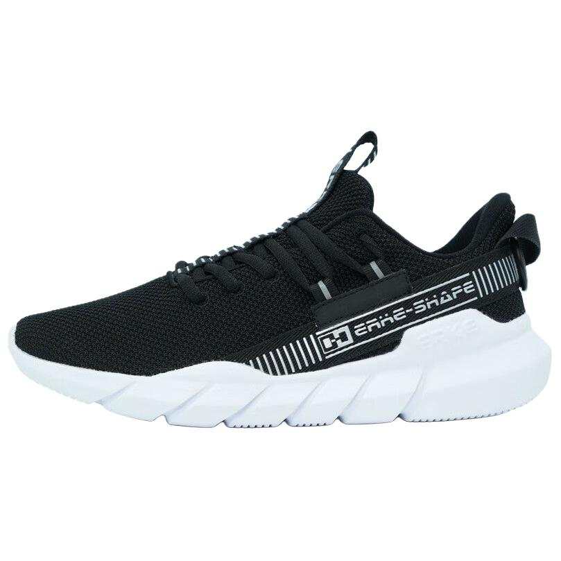 Erke Slip Resistant Abrasion Resistant Slip Resistant Abrasion Resistant Low top Casual Running Shoes Men's Black White