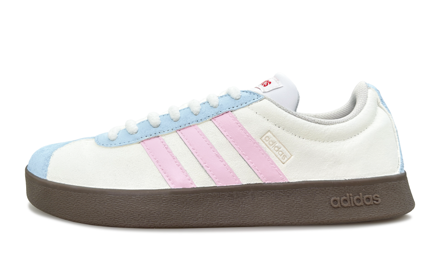 Adidas Adidas VL COURT 2.0 Shell Waterway Slip Resistant Abrasion Resistant Low top Skateboard Shoes Unisex Pink Blue
