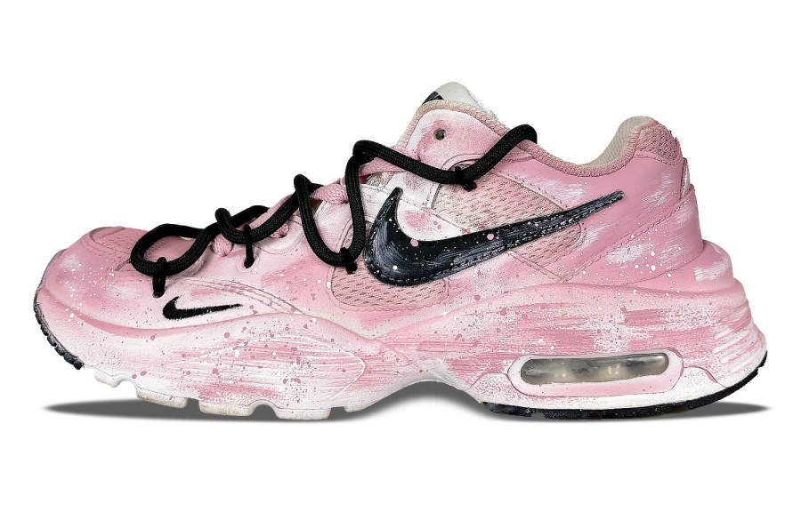 Nike Nike Air Max Fusion Slip Resistant Abrasion Resistant Low top Running Shoes Women's Pink Black