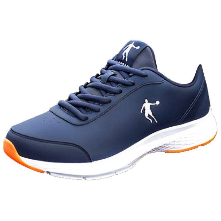 QIAODAN Lightweight Cushioning Slip Resistant Low top Running Shoes Men's Dark Navy Blue