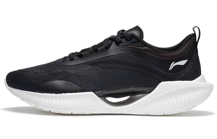 Li-Ning LiNing Super Light 19 Cushioning Anti Slip And Wear Resistant Reflective Low Top 䨻 Casual Running Shoes Men's Black