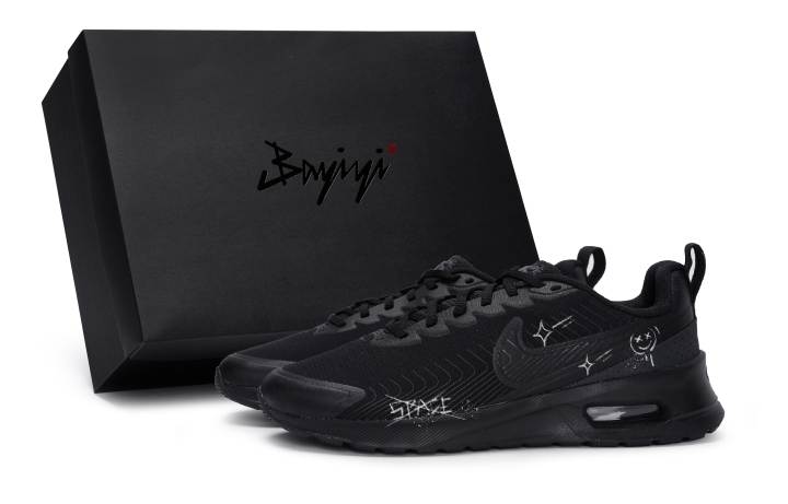 Nike Nike Air Max 1 Slip Resistant Abrasion Resistant Slip Resistant Abrasion Resistant Low top Running Shoes Unisex Black