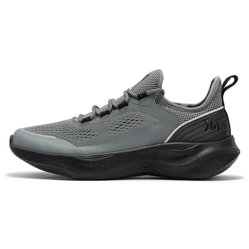 361° N40 Breathable Lightweight Breathable And Lightweight Low top Casual Running Shoes Men's Gray Black