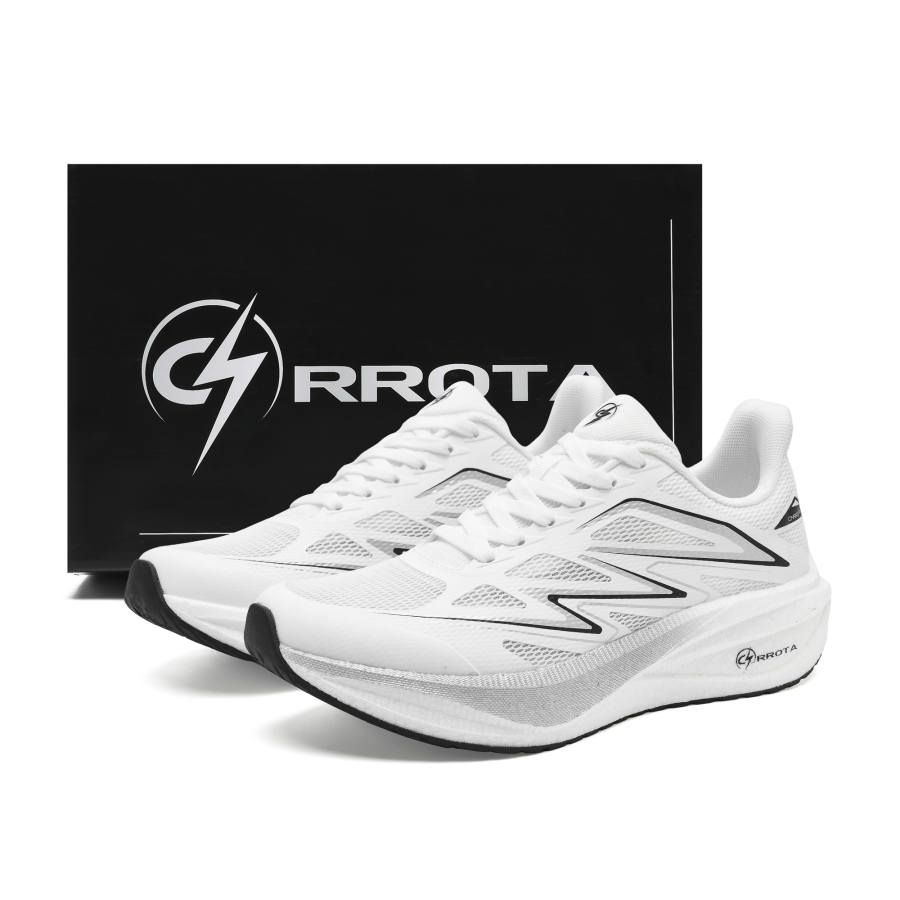 CHRROTA Low top Running Shoes Unisex Silver White Swift Flight