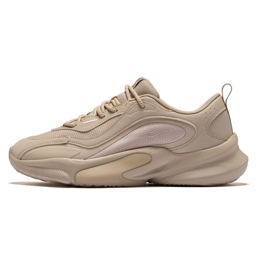 Erke Slip Resistant Abrasion Resistant Low top Chunky Sneakers Men's Beige