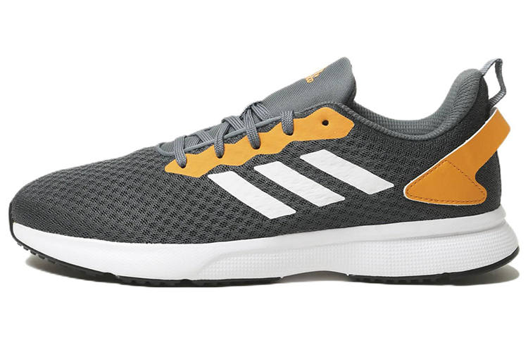 Adidas Adidas Harquin Fabric Abrasion Resistant Breathable Low top Running Shoes Men's Gray Orange