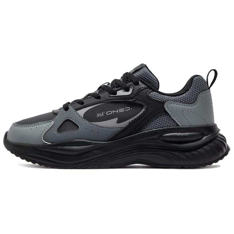 361° Slip Resistant Abrasion Resistant Low top Running Shoes Women's Black Gray