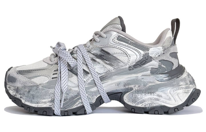 Adidas Adidas SHADOW FEVER Slip Resistant Height Increasing Low top Running Shoes Unisex Gray