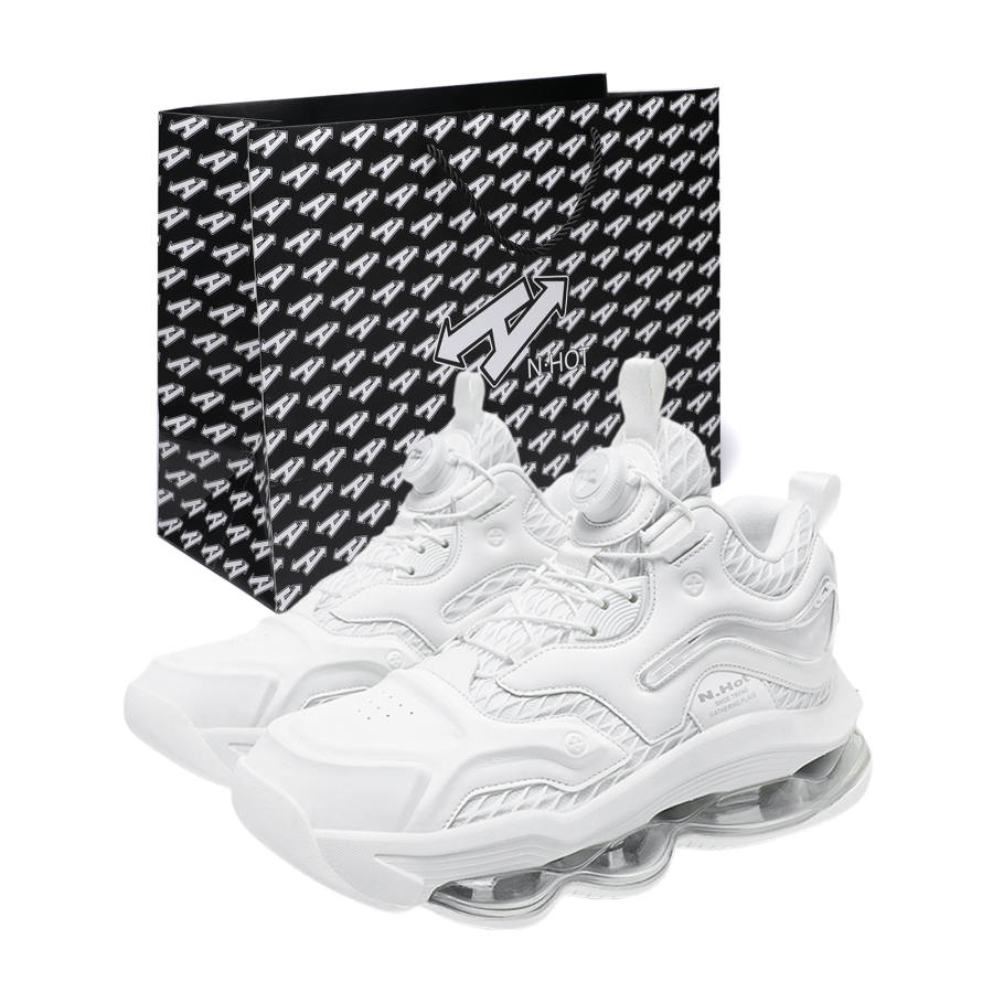 N·HOT Slip Resistant And Breathable Height Increasing EVA+Air Cushion Combination Rubber Running Shoes Unisex