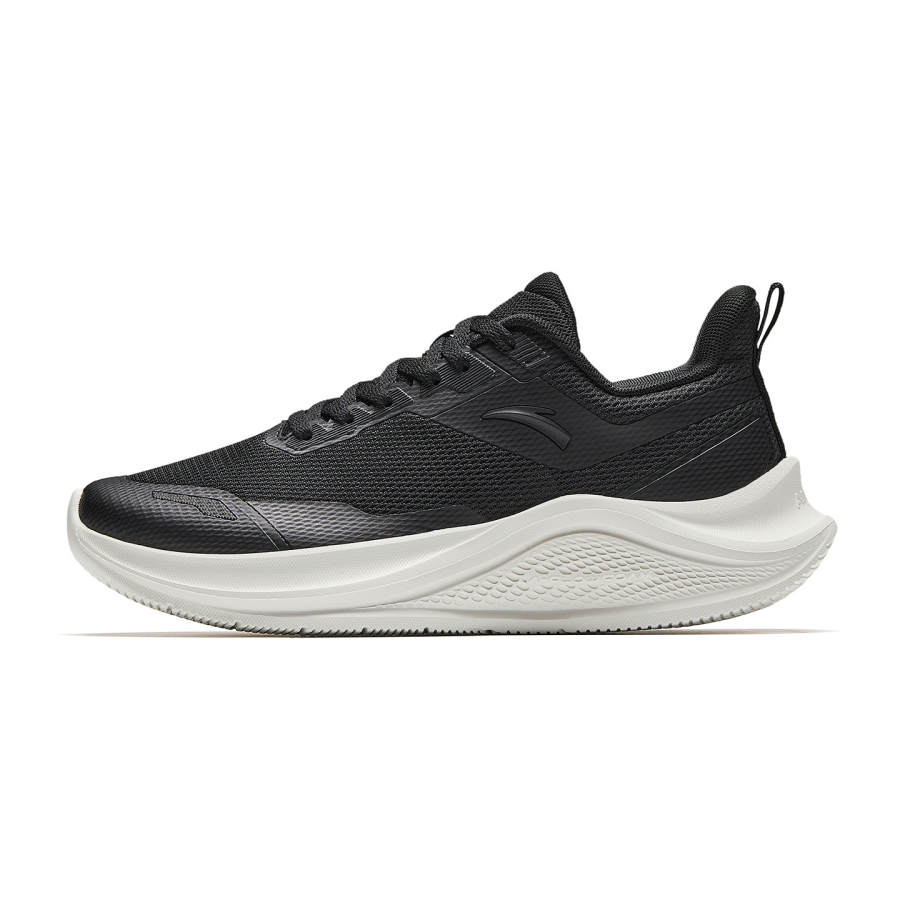 Anta Fabric Low top Running Shoes Women's Basic Black/Ivory White